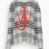 JW Anderson Tartan Check Crewneck Jumper In White/Black 2 JW Anderson Tartan Check Crewneck Jumper In White/Black -All Seasons Style e00bf7c84b66b4de794f62fa9b26d813