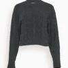 Samsoe Samsoe Eliette Crew Neck Crop Sweater In Phantom