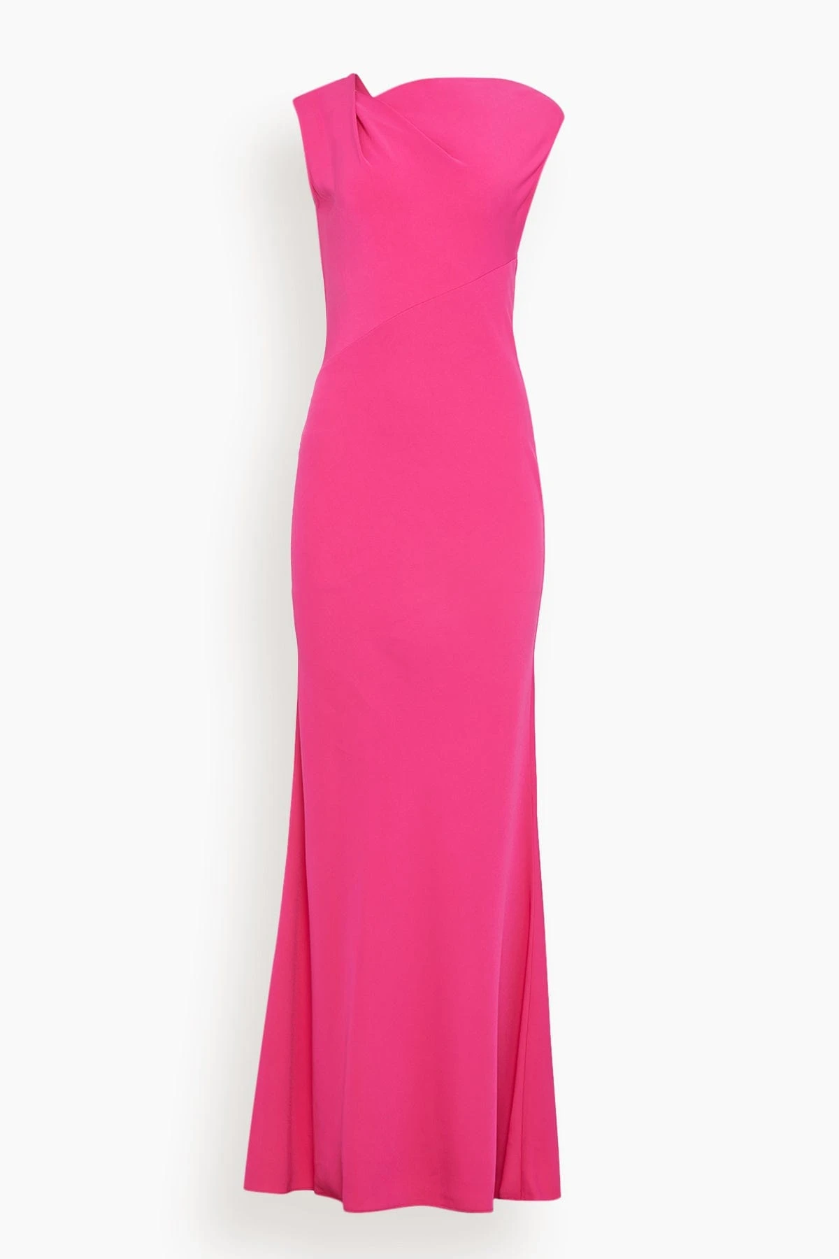 Stretch Cady Maxi Dress In Pink 3 Stretch Cady Maxi Dress In Pink