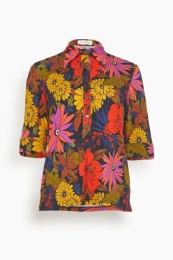 Lauren Top In Hibiscus