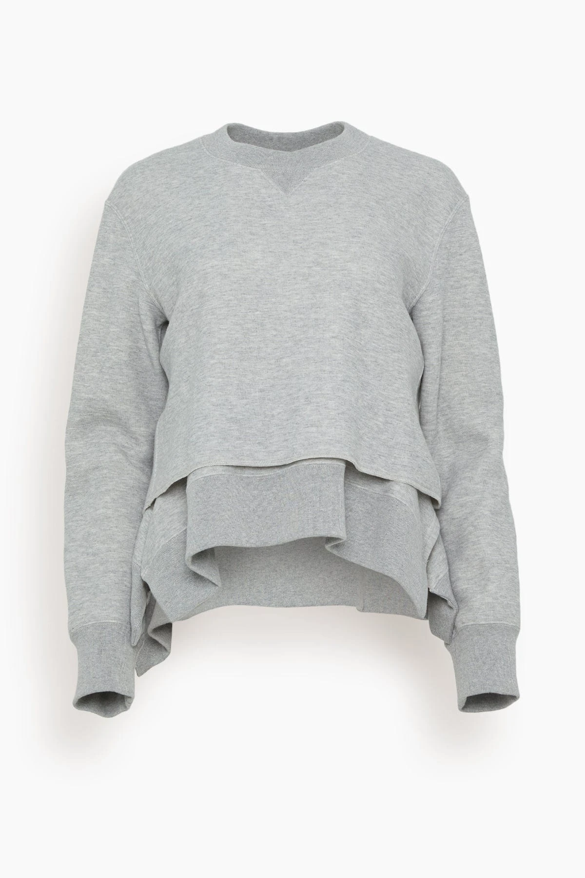 Sacai Sponge Sweat Pullover In Light Gray 3 Sacai Sponge Sweat Pullover In Light Gray