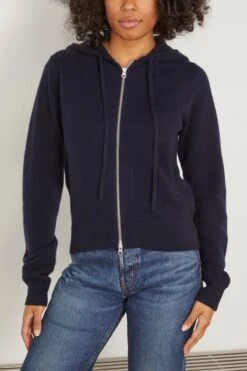 Hood Cardigan In Navy 8 Hood Cardigan In Navy -All Seasons Style extremecashmere HoodCardiganinNavy 2