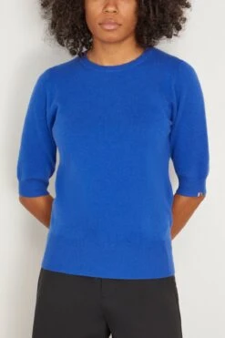Well Sweater In Primary Blue 8 Well Sweater In Primary Blue -All Seasons Style extremecashmere WellSweaterinPrimaryBlue 2
