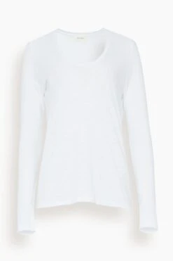 American Vintage Jacksonville Long Sleeve Shirt In Blanc