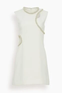 Kat Sleeveless Dress In Natural White