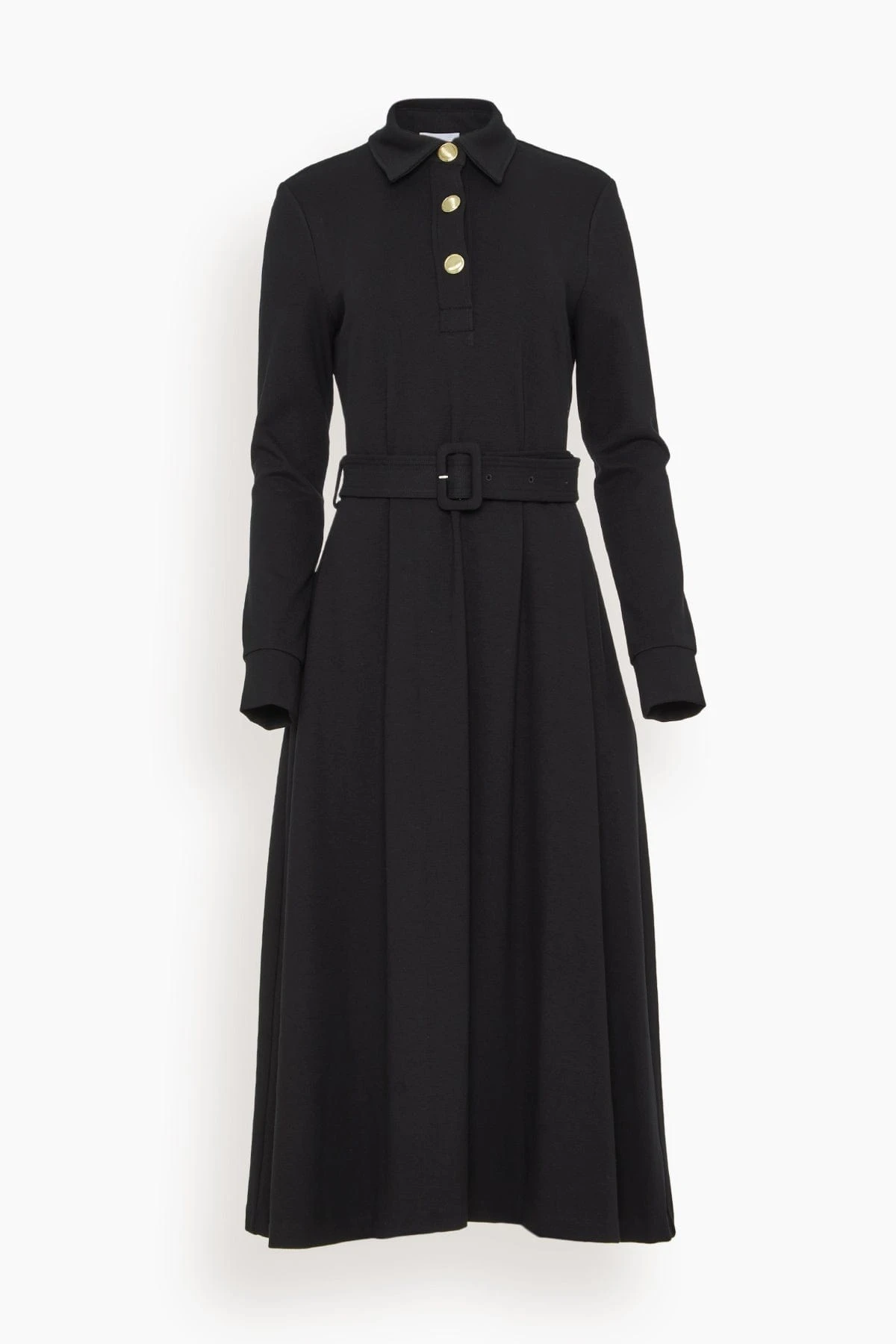 Long Sleeve Shirtdress In Black 3 Long Sleeve Shirtdress In Black