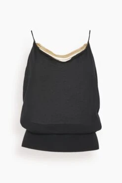 Front Page 13 STELLA MCCARTNEY Light Wool Merino Knit Top In Black