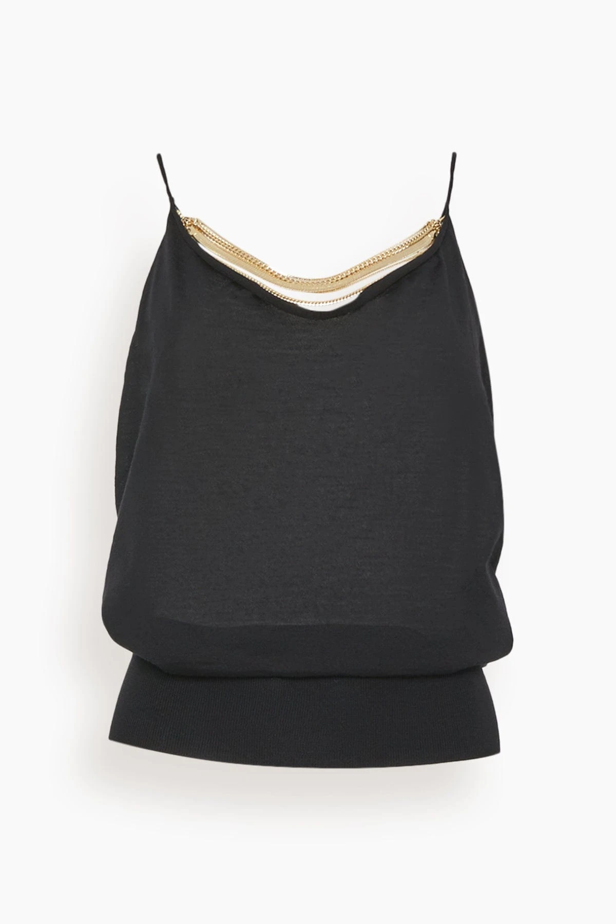 STELLA MCCARTNEY Light Wool Merino Knit Top In Black 3 STELLA MCCARTNEY Light Wool Merino Knit Top In Black