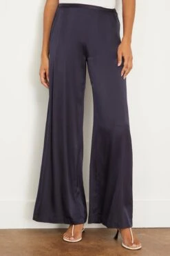 FORTE_FORTE Stretch Heavy Silk Satin High Waist Pant In Notte 8 FORTE_FORTE Stretch Heavy Silk Satin High Waist Pant In Notte -All Seasons Style forte StretchHeavySilkSatinHighWaistPantinNotte 2