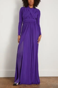 GIAMBATTISTA VALLI Viscose Jersey Maxi Dress In Violet 8 GIAMBATTISTA VALLI Viscose Jersey Maxi Dress In Violet -All Seasons Style giambattista ViscoseJerseyMaxiDressinViolet 2 51e2e845 c4bb 42ad a258 2bd44276840c