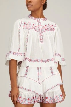 Juline Top In White -All Seasons Style isabel marant juline top in white 2