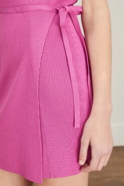 Covina Mini Wrap Dress In Opera Pink 11 Covina Mini Wrap Dress In Opera Pink -All Seasons Style jonathan simkhai covina mini wrap dress in opera pink 4 1