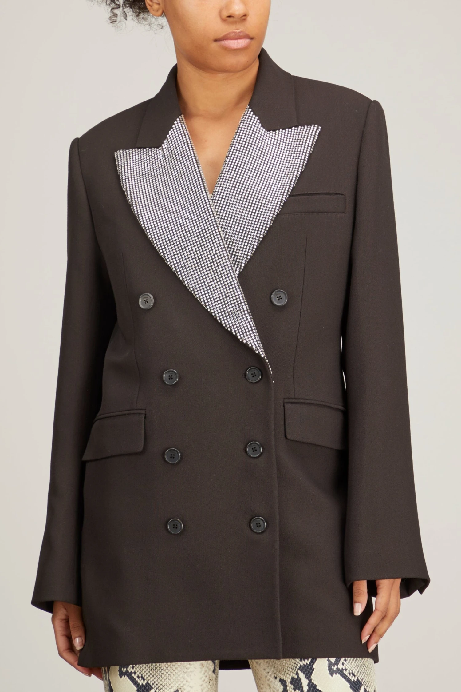Balton Jacket With Crystals In Dark Brown 5 Balton Jacket With Crystals In Dark Brown - Image 3