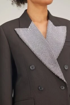 Balton Jacket With Crystals In Dark Brown 11 Balton Jacket With Crystals In Dark Brown -All Seasons Style khaite balton jacket with crystals in dark brown 4