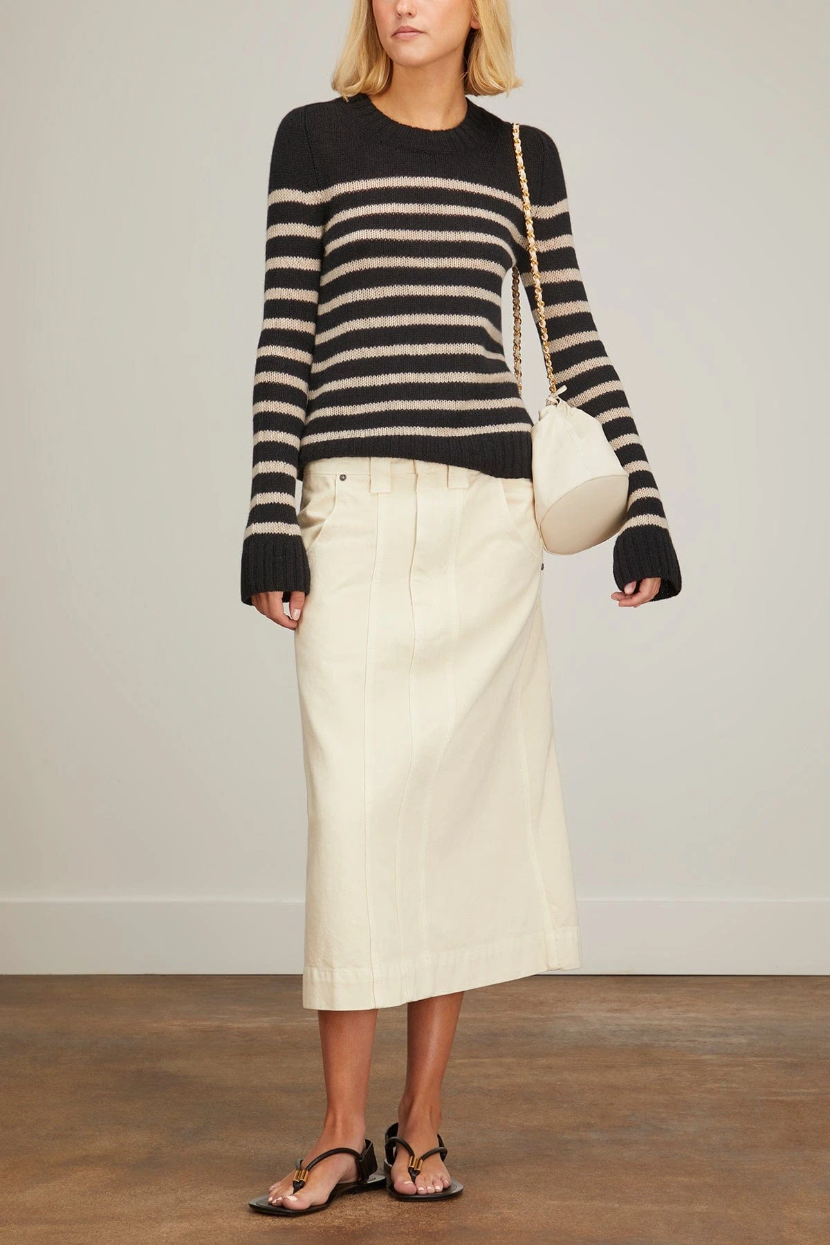 Tilda Crewneck Mariner Stripe Sweater In Black/Powder Stripe 4 Tilda Crewneck Mariner Stripe Sweater In Black/Powder Stripe - Image 2