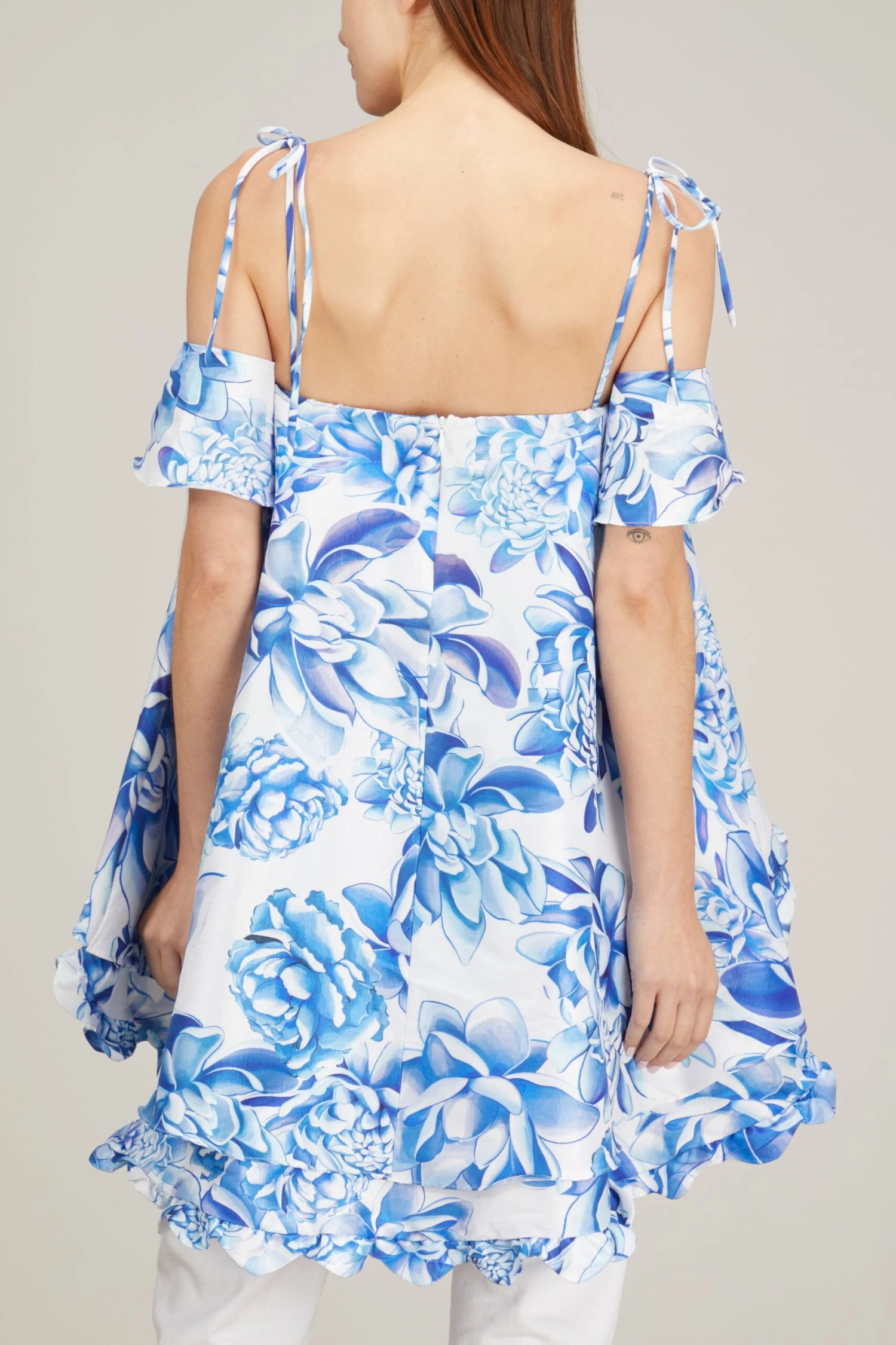 Margherita Top In Blue Peony 6 Margherita Top In Blue Peony - Image 4