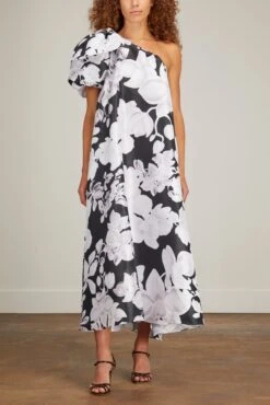 Mikaela Long Dress In White Orchid -All Seasons Style kika vargas mikaela long dress in white orchid 2