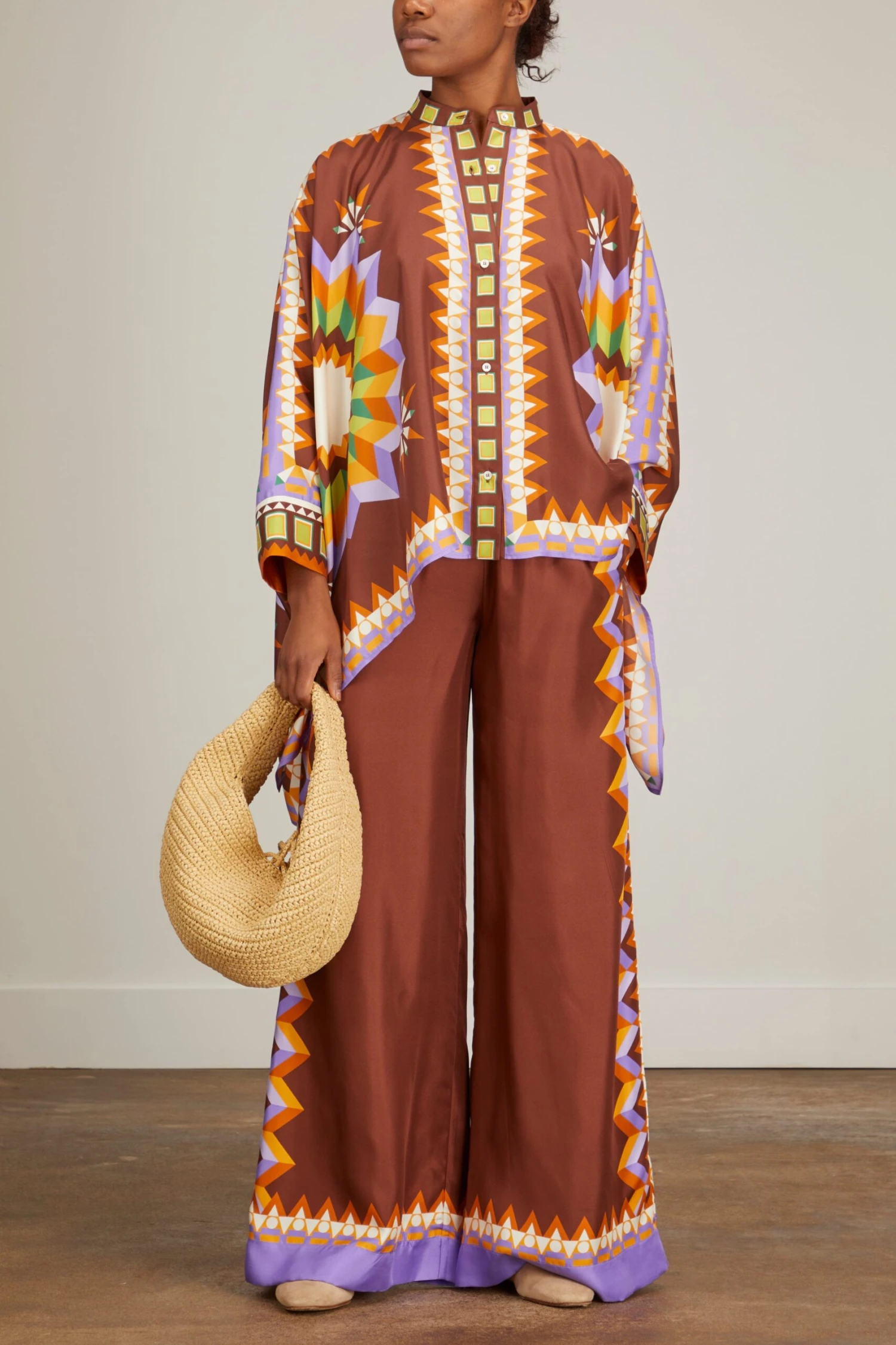 Palazzo Pants In Sunset Moro Placee 4 Palazzo Pants In Sunset Moro Placee - Image 2