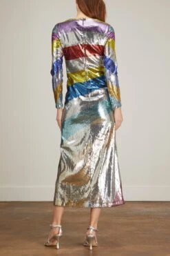 Supreme Swing Dress In Rainbow Sequins Placee 10 Supreme Swing Dress In Rainbow Sequins Placee -All Seasons Style ladoublej supreme swing dress in rainbow sequins placee 3