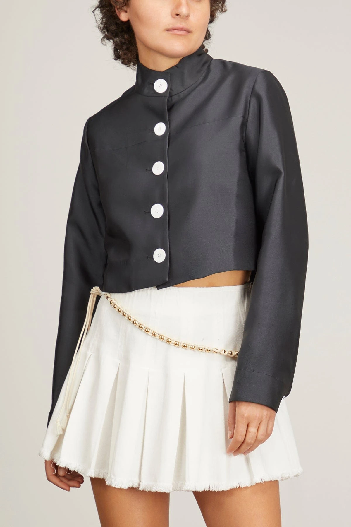 Penny Cropped Jacket In Black 5 Penny Cropped Jacket In Black - Image 3