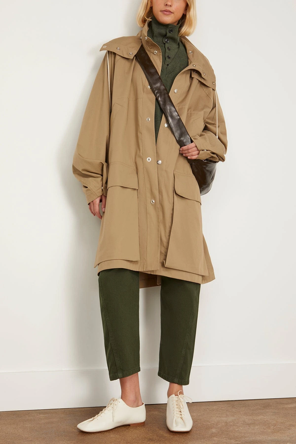 Lemaire Raincoat With Detachable Hood In Greige 4 Lemaire Raincoat With Detachable Hood In Greige - Image 2