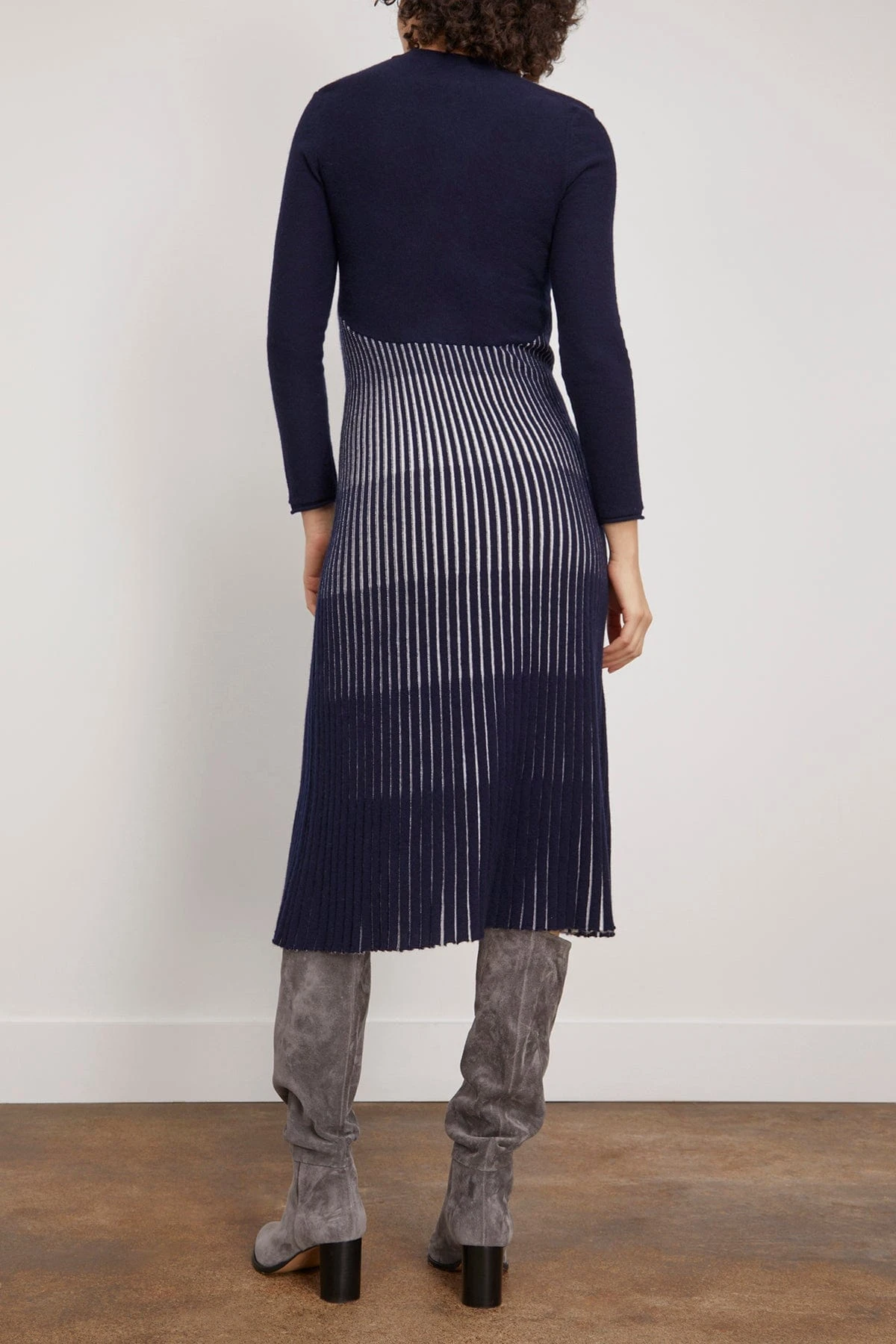 Finley Dress In Navy/Cream 6 Finley Dress In Navy/Cream - Image 4