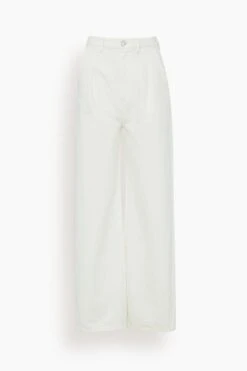 Attu Wide Leg Denim Pant In Ivory