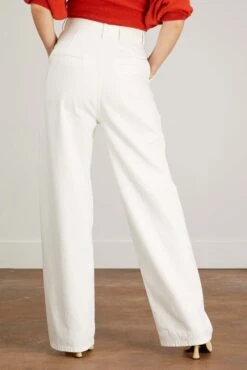 Attu Wide Leg Denim Pant In Ivory -All Seasons Style loulou attu wide leg denim pant in ivory 3