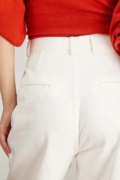 Attu Wide Leg Denim Pant In Ivory -All Seasons Style loulou attu wide leg denim pant in ivory 4