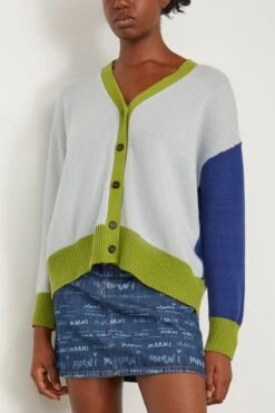 Marni Iconic Cashmere Cardigan In Illusion Blue -All Seasons Style marni IconicCashmereCardiganinIllusionBlue 2
