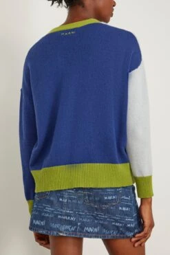 Marni Iconic Cashmere Cardigan In Illusion Blue -All Seasons Style marni IconicCashmereCardiganinIllusionBlue 3