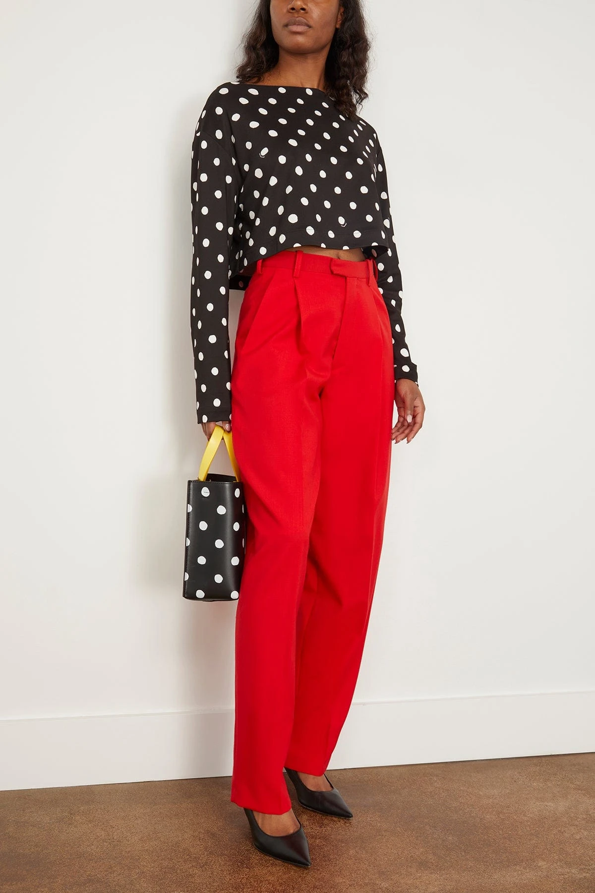 Marni Small Dot Technical Jersey Boatneck Top In Black 4 Marni Small Dot Technical Jersey Boatneck Top In Black - Image 2