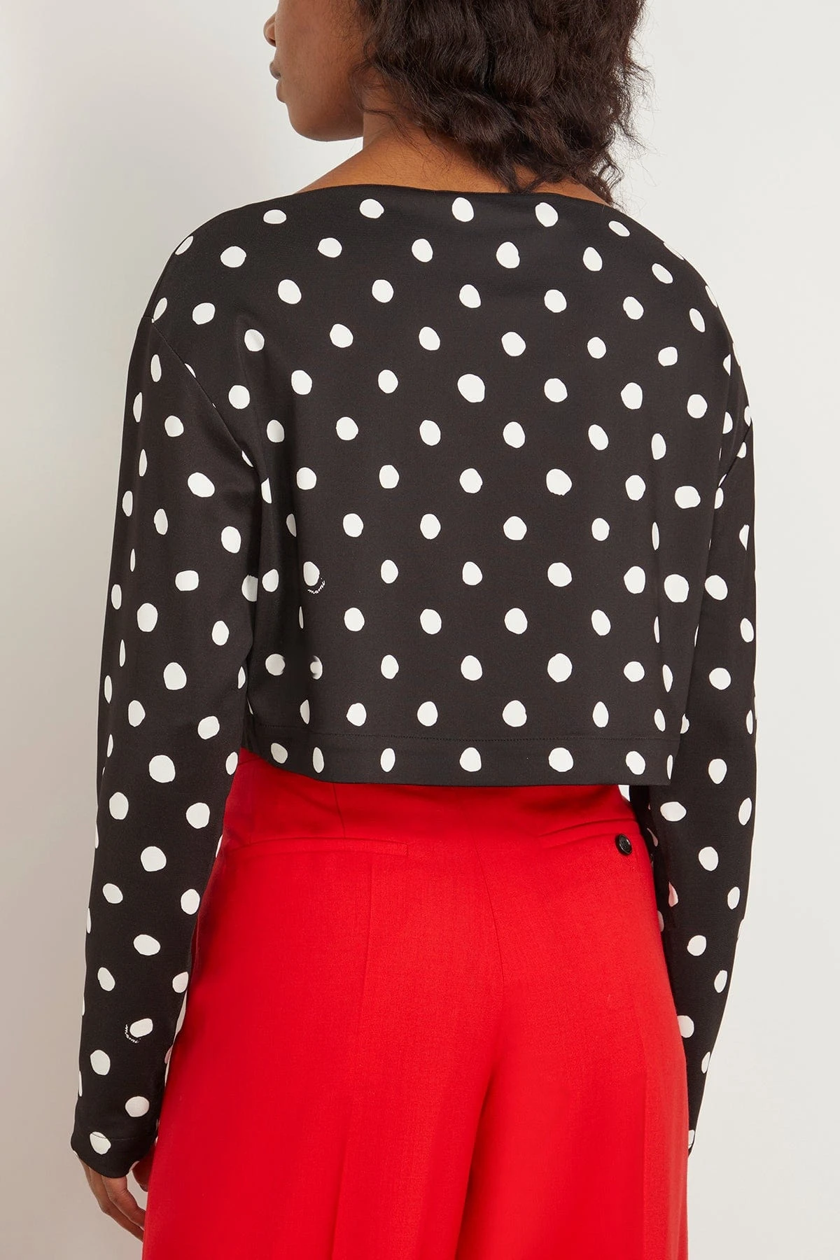 Marni Small Dot Technical Jersey Boatneck Top In Black 6 Marni Small Dot Technical Jersey Boatneck Top In Black - Image 4