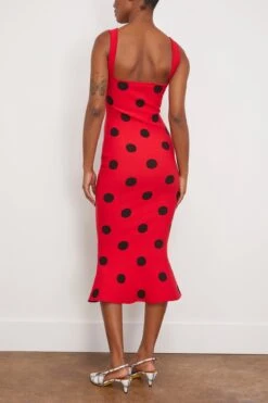 Marni Techno Knit Dots Sleeveless Dress In Tulip -All Seasons Style marni TechnoKnitDotsSleevelessDressinTulip 3