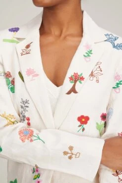 Hand Embroidered Linen Jacket In Off White 11 Hand Embroidered Linen Jacket In Off White -All Seasons Style mii hand embroidered linen jacket in off white 4 1