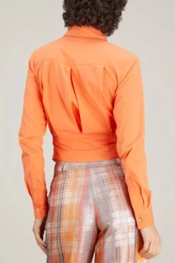 Slim Shirt In Orange 10 Slim Shirt In Orange -All Seasons Style mimiliberte SlimShirtinOrange 3