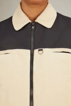 Nylon And Velvet Bomber In Black/Cream -All Seasons Style minuit nylon and velvet bomber in black cream 4