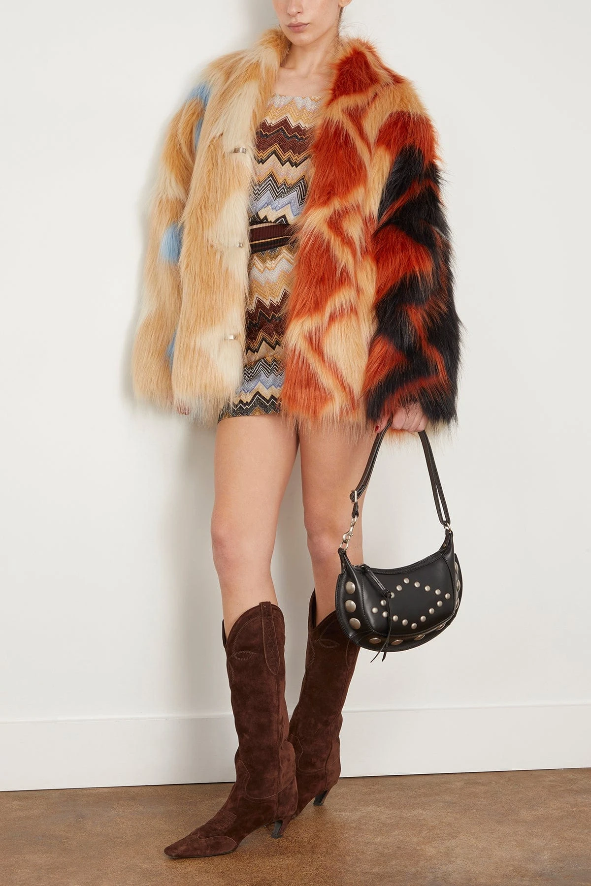 Missoni Coat In Brown Base Multicolored Zigzag 4 Missoni Coat In Brown Base Multicolored Zigzag - Image 2