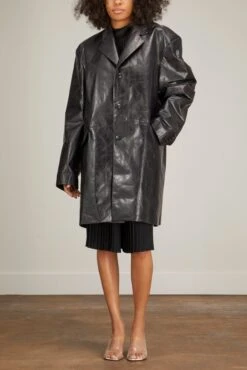 MM6 Maison Margiela Leather Jacket In Black -All Seasons Style mm6 leather jacket in black 2