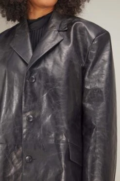 MM6 Maison Margiela Leather Jacket In Black -All Seasons Style mm6 leather jacket in black 4 1