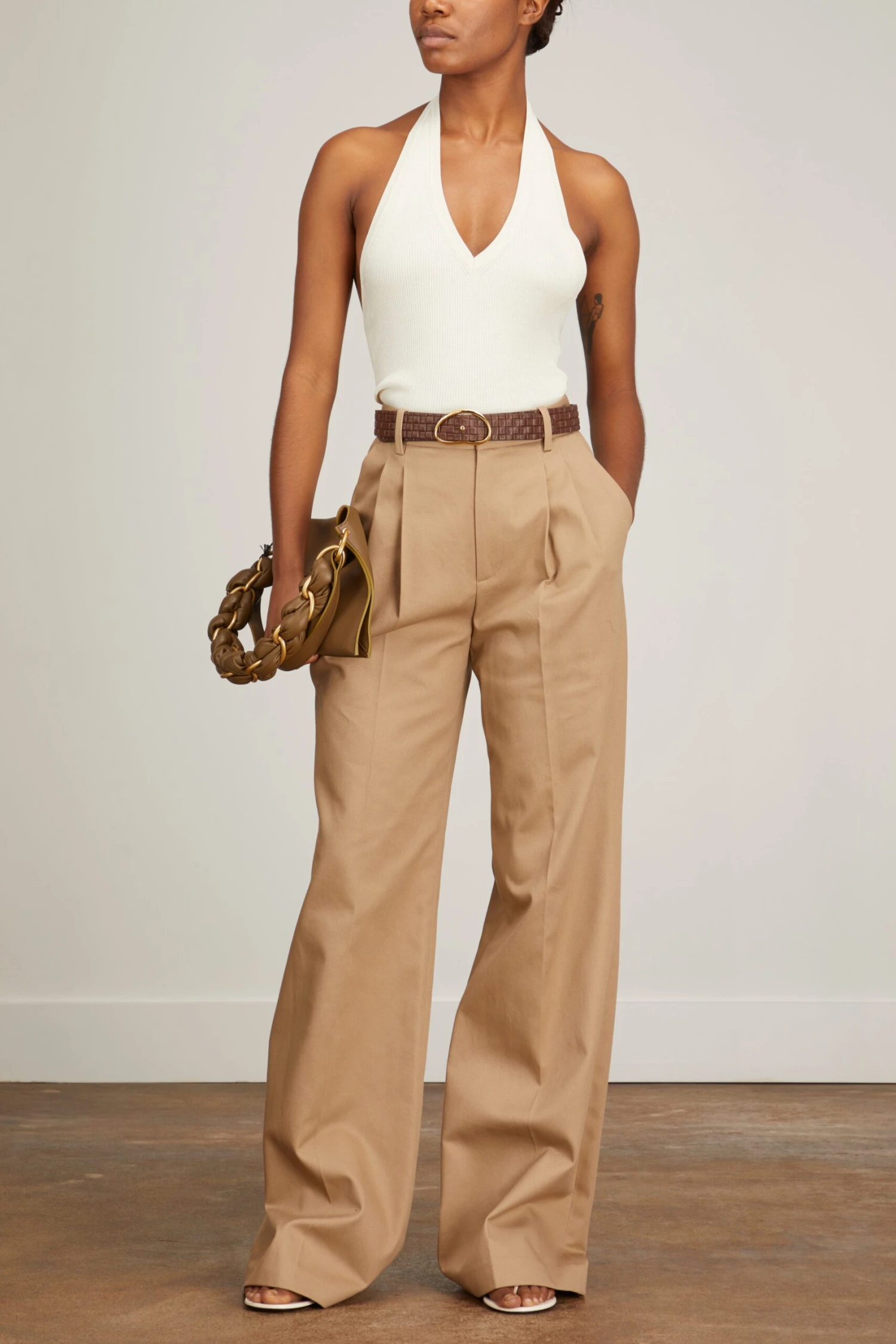 NILI LOTAN Flavie Pant In Khaki 4 NILI LOTAN Flavie Pant In Khaki - Image 2