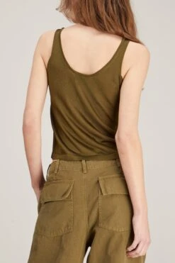 NILI LOTAN Winona Silk Tank In Army Green -All Seasons Style nili lotan winona silk tank in army green 3