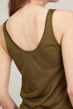 NILI LOTAN Winona Silk Tank In Army Green -All Seasons Style nili lotan winona silk tank in army green 4