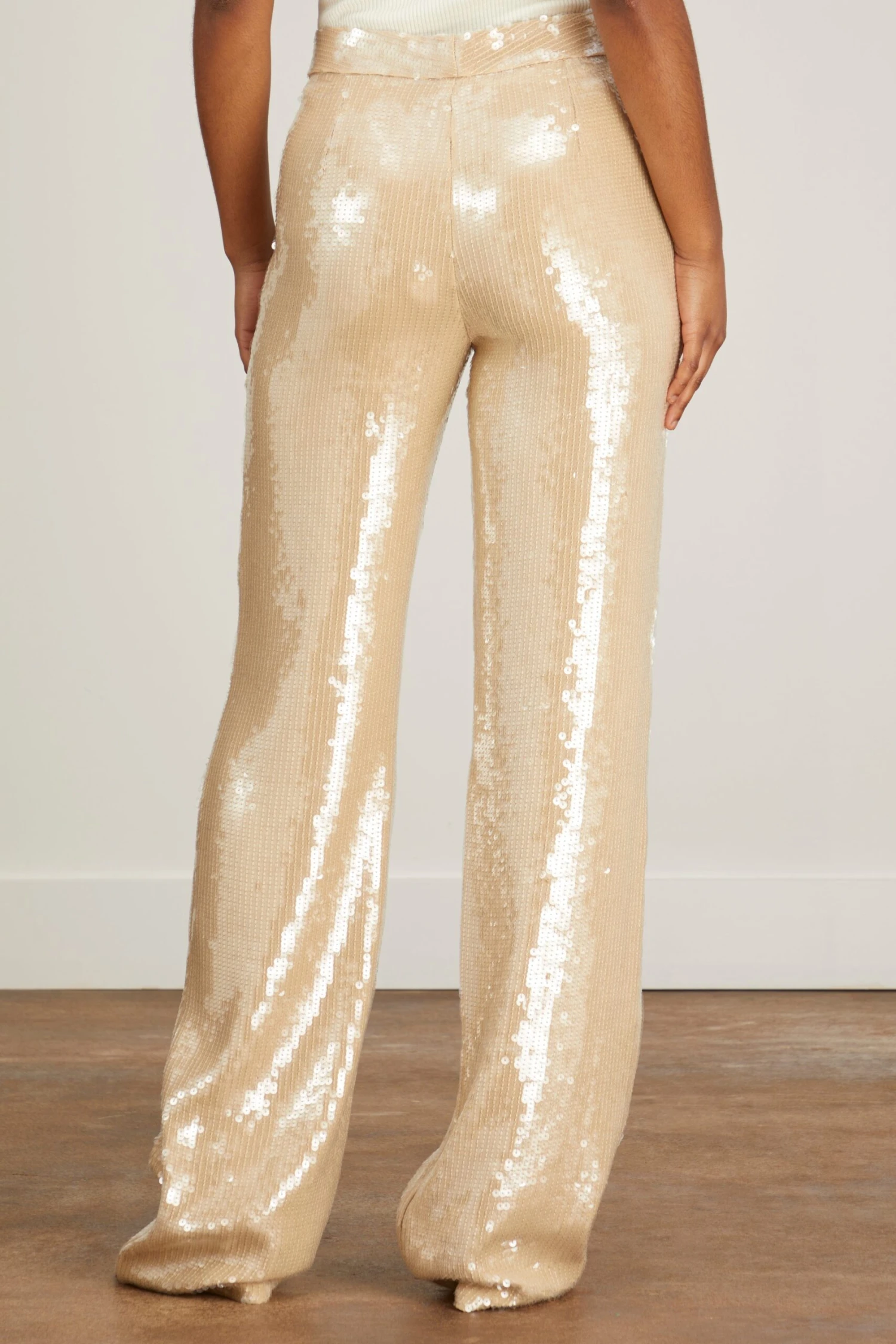 NILI LOTAN Yseult Sequins Pant In Khaki 6 NILI LOTAN Yseult Sequins Pant In Khaki - Image 4