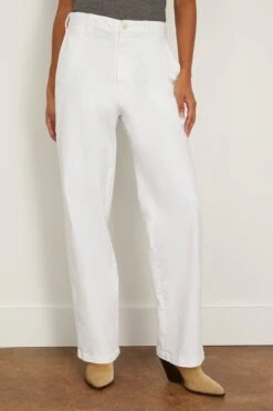 NILI LOTAN Eliot Boy Pant In White -All Seasons Style nililotan EliotBoyPantinWhite 2