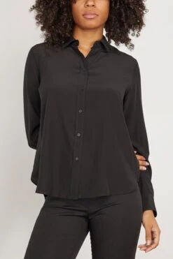 NILI LOTAN Gaia Slim Shirt In Black 8 NILI LOTAN Gaia Slim Shirt In Black -All Seasons Style nililotan GaiaSlimShirtinBlack 2