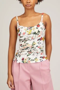 Paco Rabanne Tank Top In Ivory Rose Gard -All Seasons Style paco rabanne tank top in ivory rose gard 2