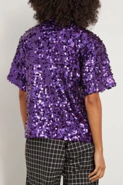 Short Sleeve Shirt In Aubergine 9 Short Sleeve Shirt In Aubergine -All Seasons Style planc ShortSleeveShirtinAubergine 3