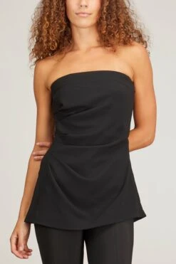 PROENZA SCHOULER Matte Viscose Crepe Strapless Top In Black 8 PROENZA SCHOULER Matte Viscose Crepe Strapless Top In Black -All Seasons Style proenza schouler matte viscose crepe strapless top in black 2