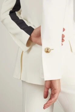 PROENZA SCHOULER Viscose Suiting Tuxedo Jacket In Off White Multi 11 PROENZA SCHOULER Viscose Suiting Tuxedo Jacket In Off White Multi -All Seasons Style proenza schouler viscose suiting tuxedo jacket in off white multi 4